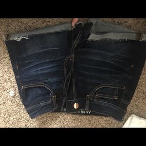 Denim high rise jean shorts